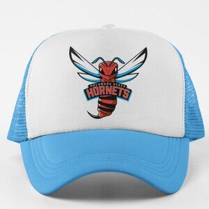 NEW Delaware State Hornets Foam Trucker Mesh Snapback Hat 2TONE LIGHT BLUE WHITE